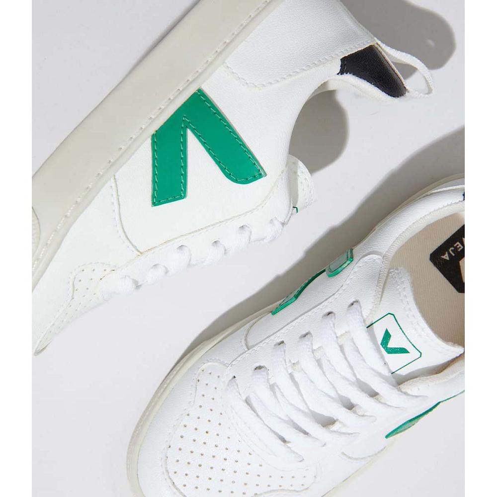 παπουτσια παιδικα Veja V-10 LACE CWL White/Green | GR 788TCE